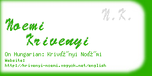 noemi krivenyi business card